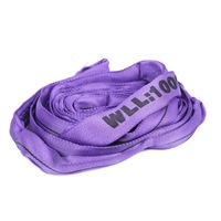 2 x  LIFT SAFE Round Lifting Sling - 1T x 1m - Purple