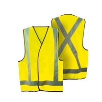 20 x TRAFALGAR HI-VIS Day & Night Safety Vest with Reflective Tape - Yellow