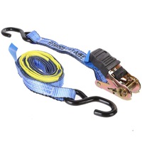 2X JMV Ratchet Tie Down 25mm x 4M 2x S Hooks Heavy Duty 450kg LC 