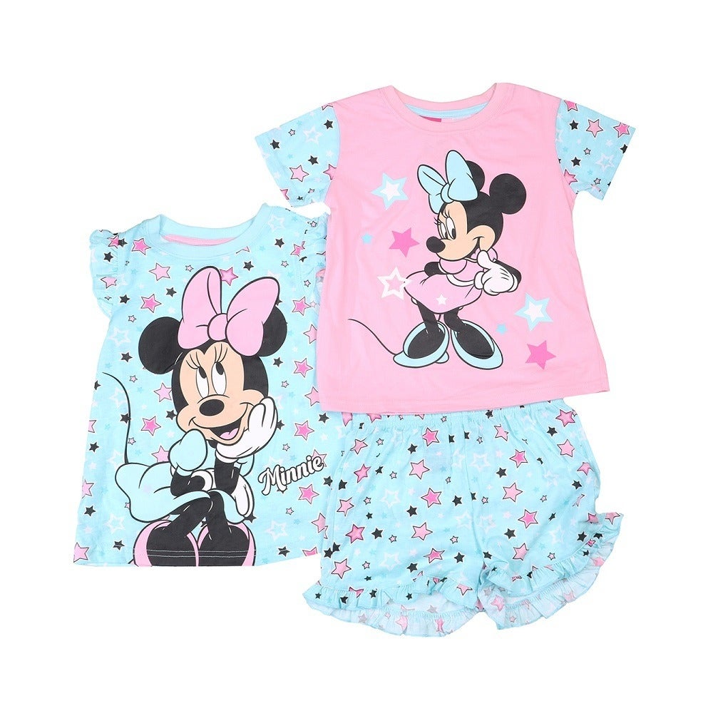 Buy 3pc DC COMICS Minnie Mouse Girl s Sleepwear Set Blue Pink