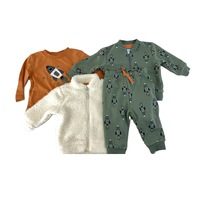 4pc PEKKLE 4pcs Baby's Winter Clothing Set - 2 Jackets, T-shirt & Pants - Space