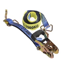 JMV Ratchet Strap Tie Down Assembly - 35mm x 6M - L/C 1500kg - Hook & Keepers
