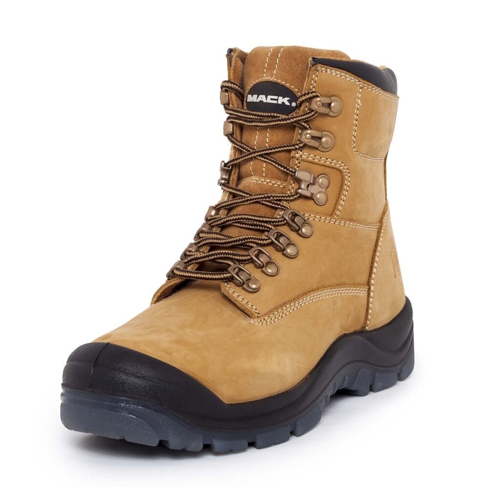 MACK Blast Zip and Lace Up Steel Cap Safety Boots  Honey