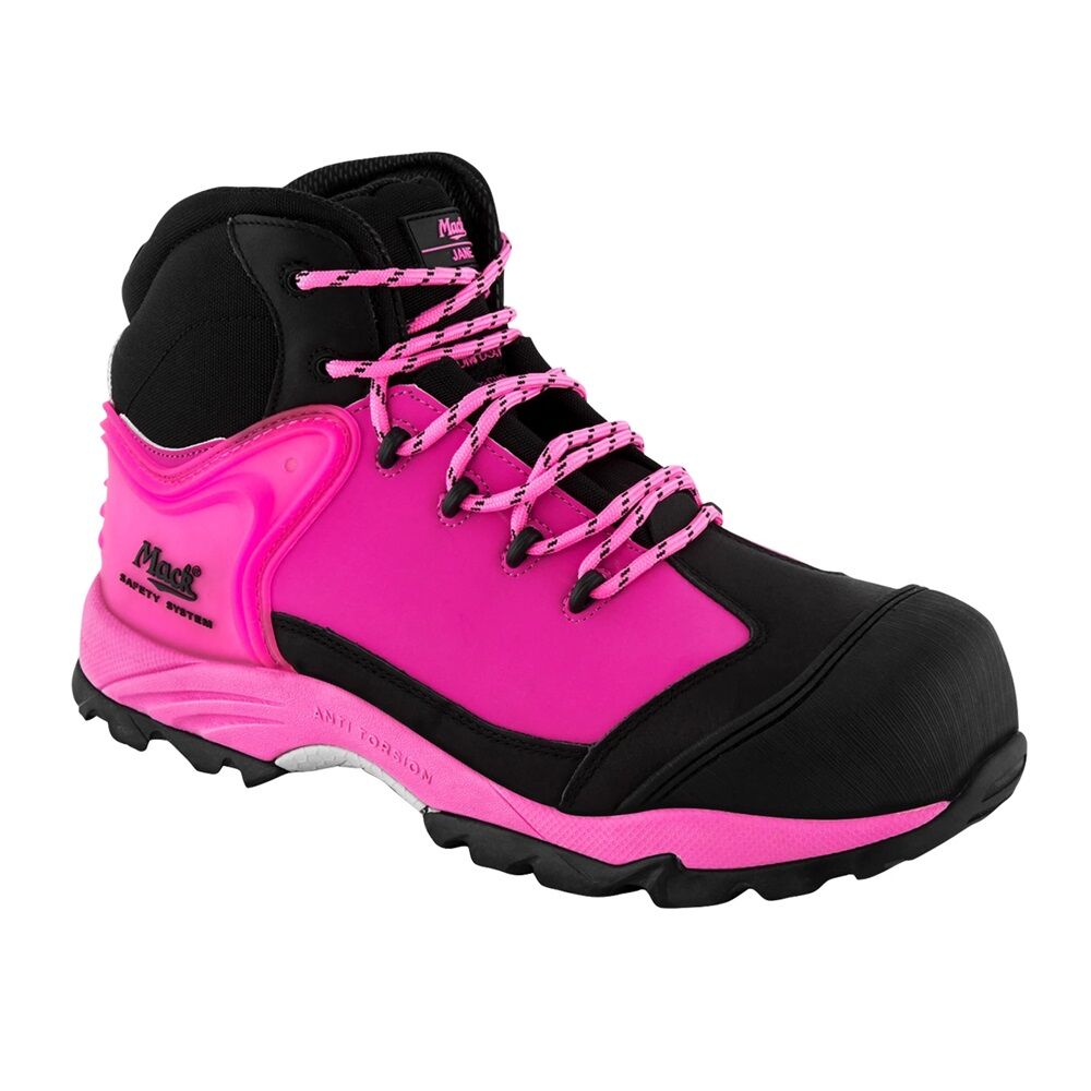 MACK Women's Mcgrath Foundation Lace Up Work Boots  Black / Pink
