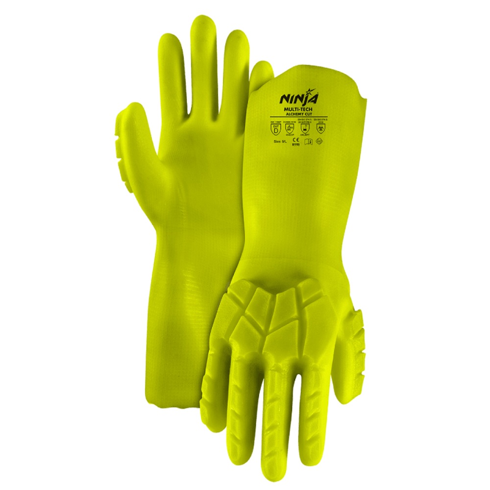 NINJA Alchemy Cut Gloves  Fluro Yellow Australia