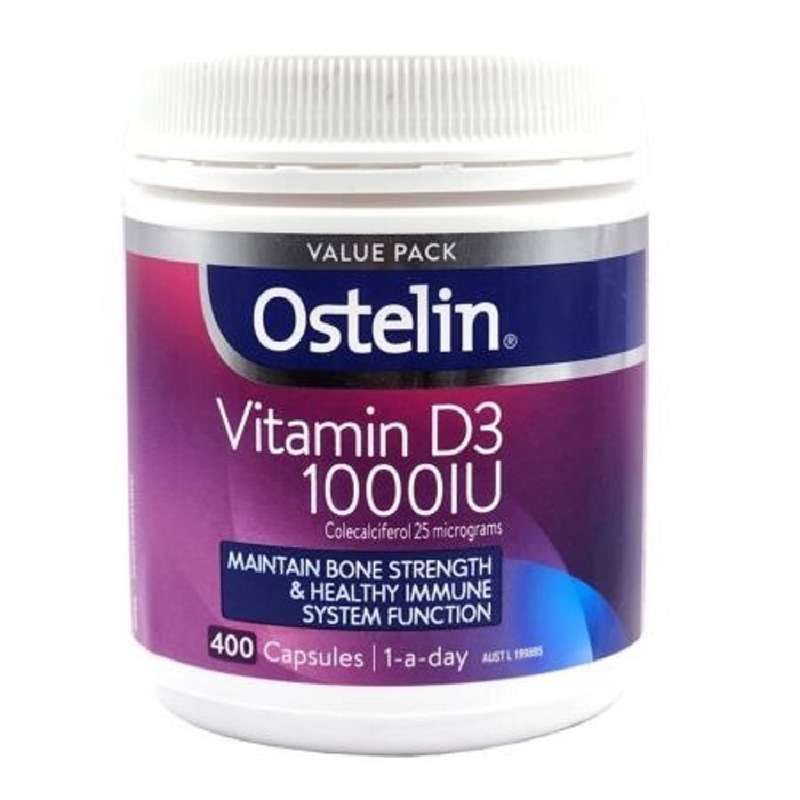 Buy OSTELIN Vitamin D3 1000IU 400 Capsules Maintain Muscle & Bone