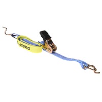 Ratchet Tie Down Assembly - 25mm x 4m - Hook & Keeper - L/C 450Kg - Bulk Packs