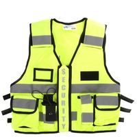 The Ultimate Security Vest Multiple Storage Pockets Expandable Black/HiVis 