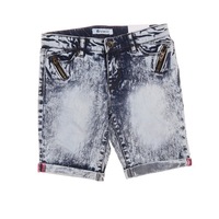 TRACTR Girl's Denim Roll Up Shorts - Acid Wash