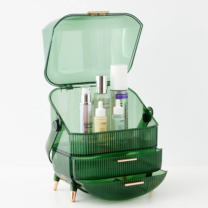 Buy Acrylic Storage Unit with Handle Green MyDeal