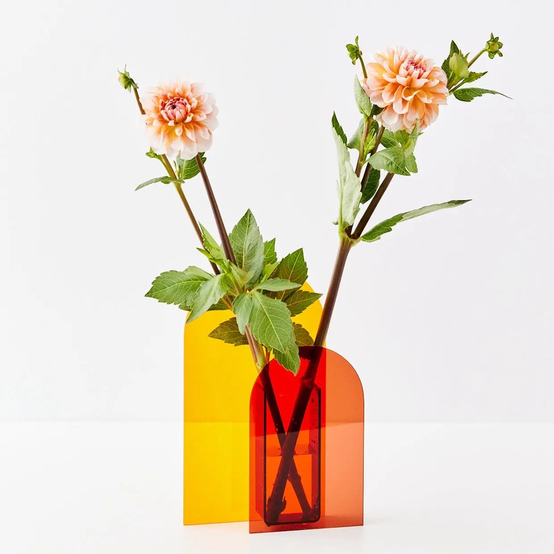 Buy Arch Acrylic Vase Amber MyDeal