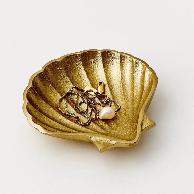 Buy Clam Trinket Dish Gold MyDeal
