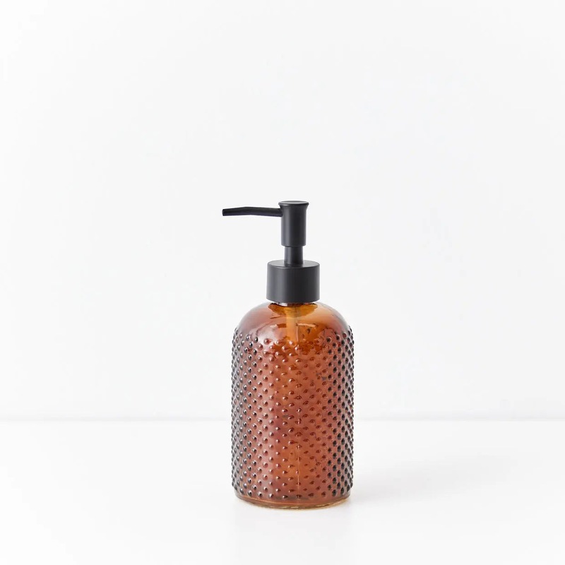 Buy Glass Hand Soap Dispenser Amber MyDeal