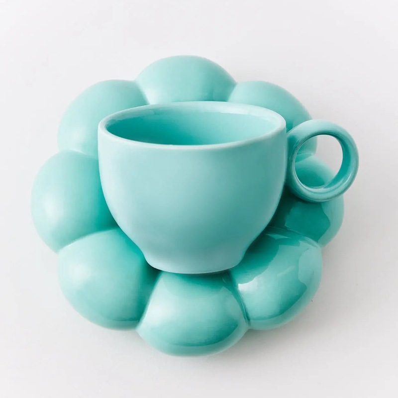 Buy Large Daisy Ceramic Mug Set Blue MyDeal