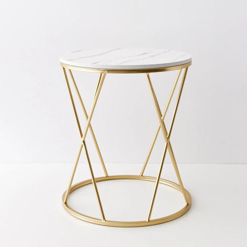 Buy Metal X Side Table Gold MyDeal