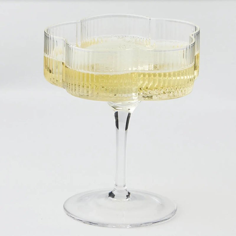 Ridged Coupe or Champagne Glass - The Forest & Co.