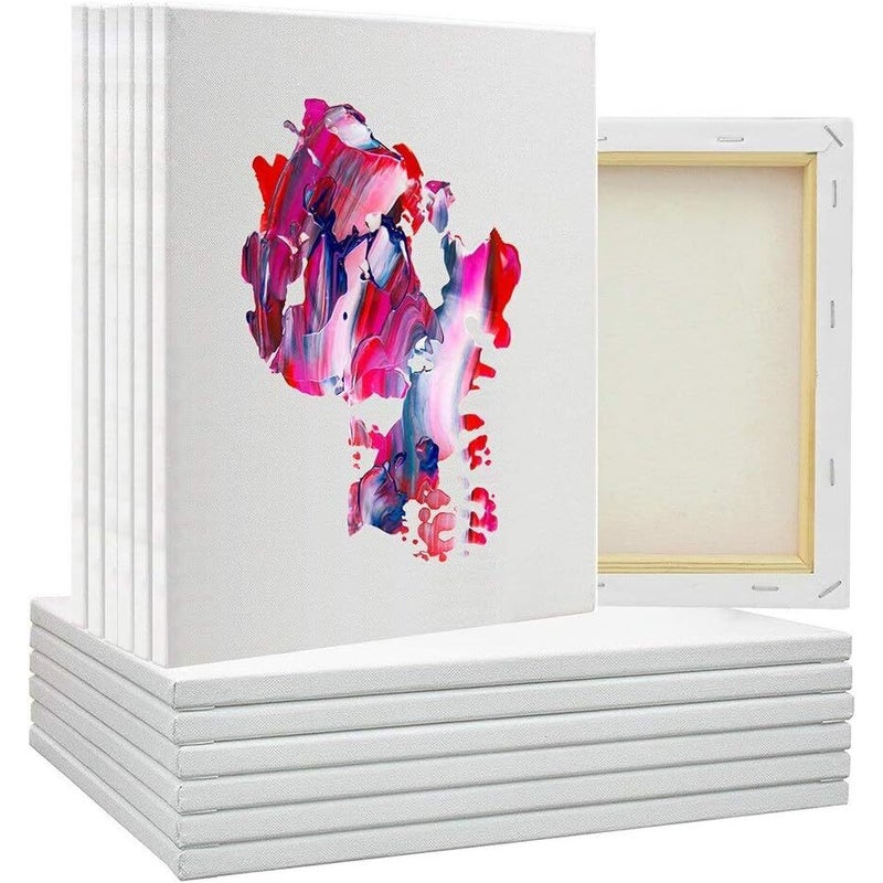 Buy 10 x THIN ARTIST STRETCHED CANVAS 30x40cm - Cotton White Blank ...