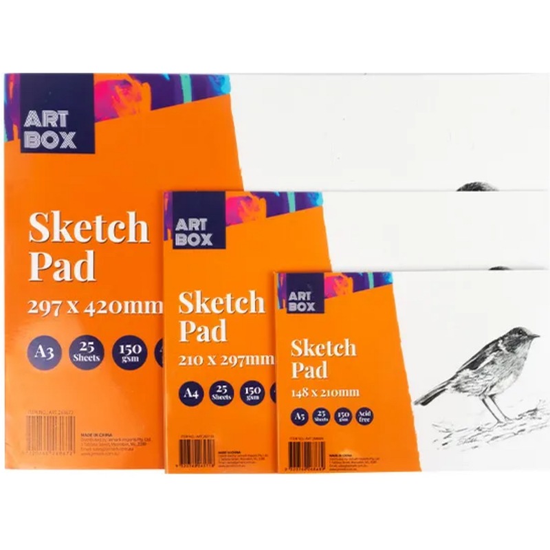 Buy 12 x ART BOX Art A3 Artist Sketch Pads 25 pages Drawing Paper Art