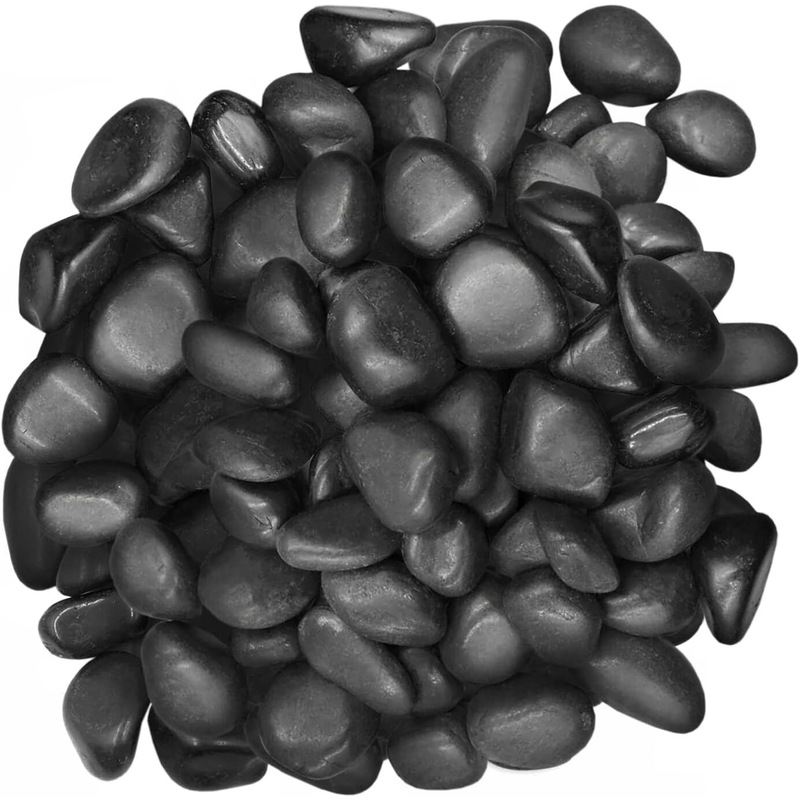 Buy 12 x BLACK STONE PEBBLES 1kg 5cm River Rocks Garden Landscapping