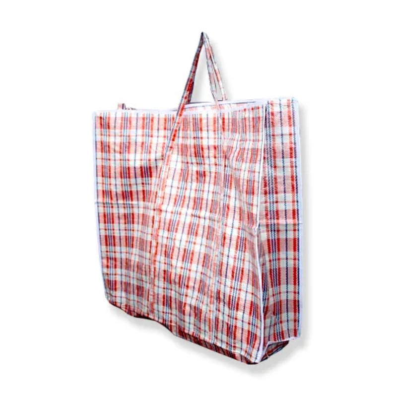 Buy 12 x CHECKERED LAUNDRY BAGS 75x70x23cm Plaid Moving Bags Plastic