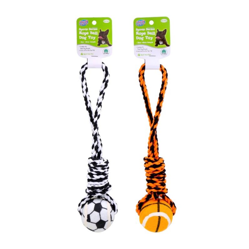 Buy 12 x DOG TRAINING BALL ON ROPE DOG TOY 25cm Pet Puppy Rope Toys