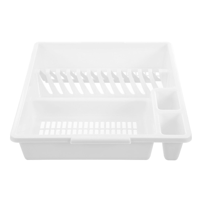 Buy 12 x PLASTIC DISH DRAINER w/ CUTLERY HOLDER 45x37cm Sink Drainer