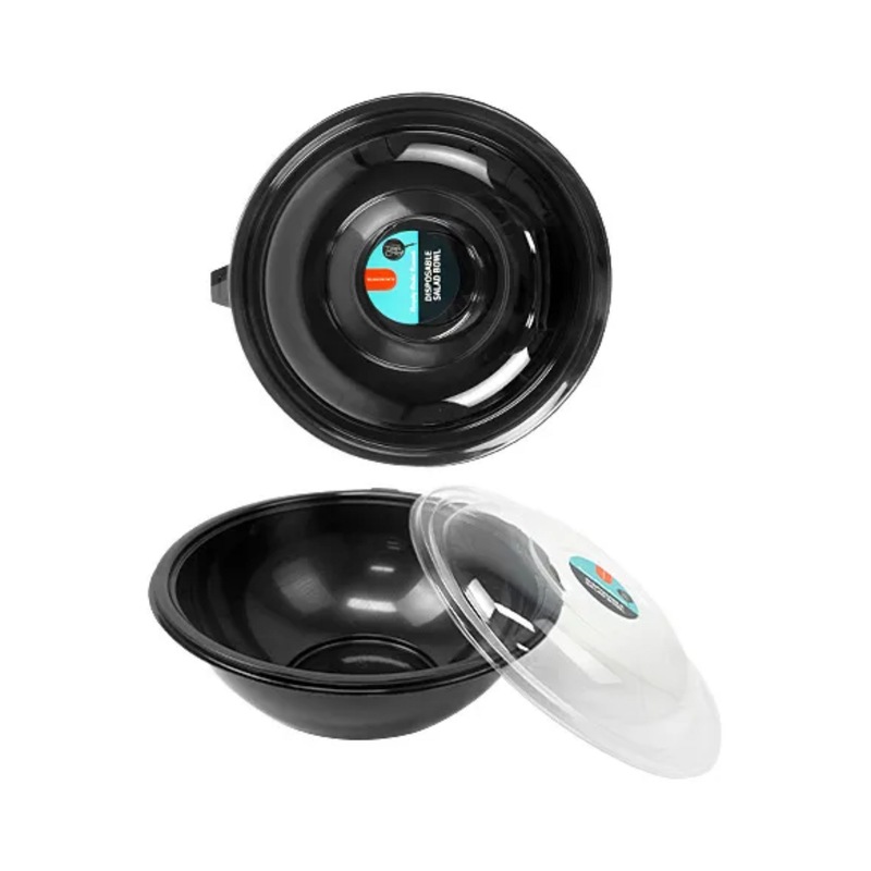 Buy 12 x REUSABLE SALAD BOWL WITH LID 31x15cm Lunch Box Food Storage