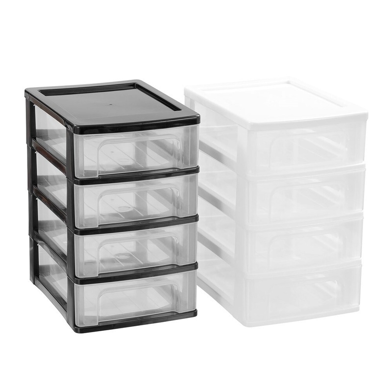 Buy 12 x SMALL 4 DRAWER DESKTOP STORAGE BOX Home Office