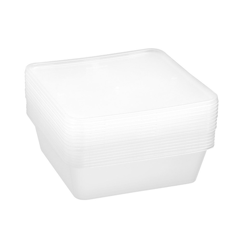 Buy 144 x SQUARE REUSABLE CONTAINERS with LID 950ML Food Meal Prep