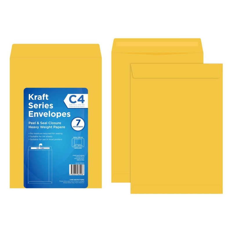 Buy 168 x SELF SEAL ENVELOPES 229x305mm C4 Windowless Design Yellow