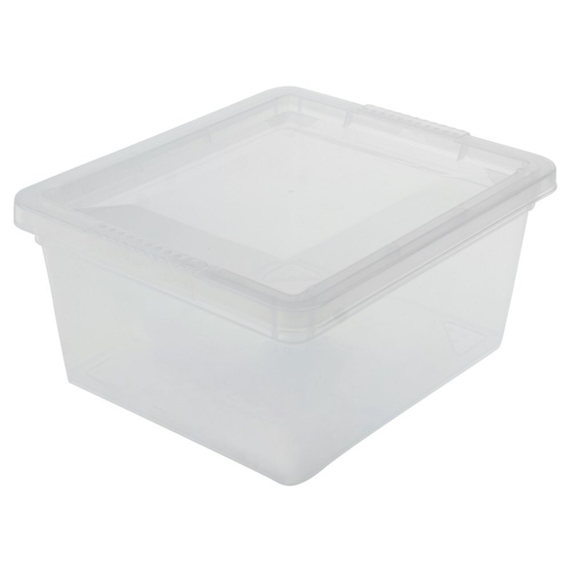 Buy 18 x STACKABLE PLASTIC STORAGE BOXES w/ LIDS 2L BPA Free Storage ...