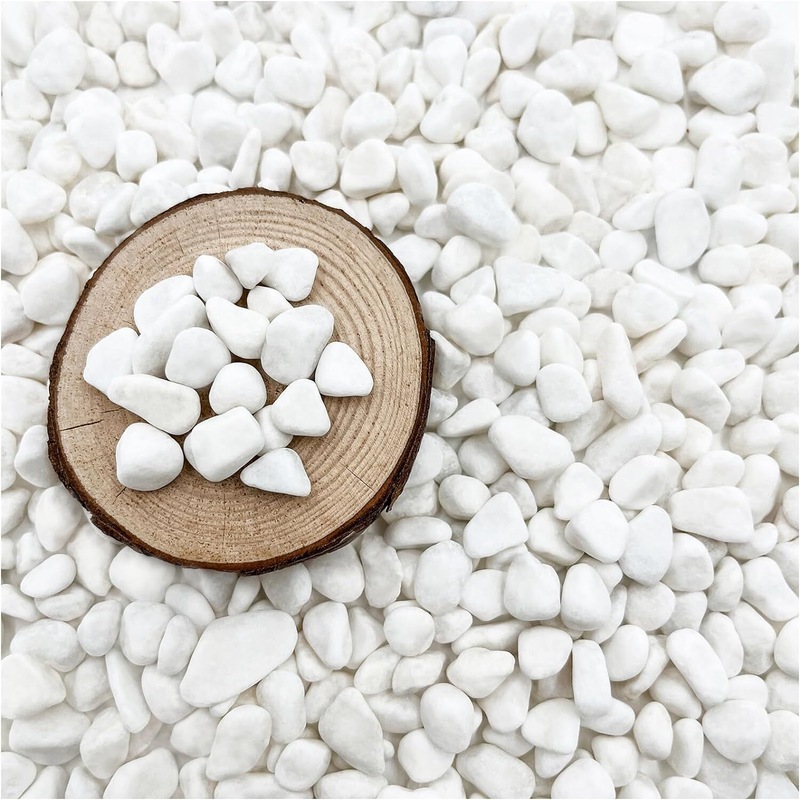 Buy 18 x WHITE PEBBLES ROCKS 1kg - Stone Natural Garden Stones ...