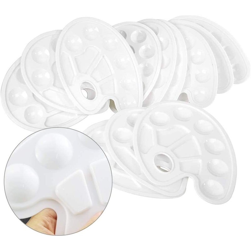 Buy 24 x 10 WELL PLASTIC PALETTES w/ THUMB HOLDER Artist Palette