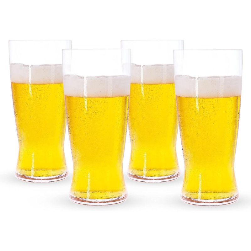 Buy 24 x ACRYLIC BEER SCHOONERS 425ML Clear Reusable Beer Glass Cups