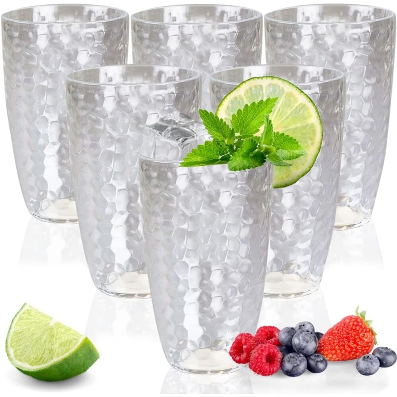 Buy 24 x ACRYLIC DIMPLE TUMBLER 600mL Reusable Plastic Drinking