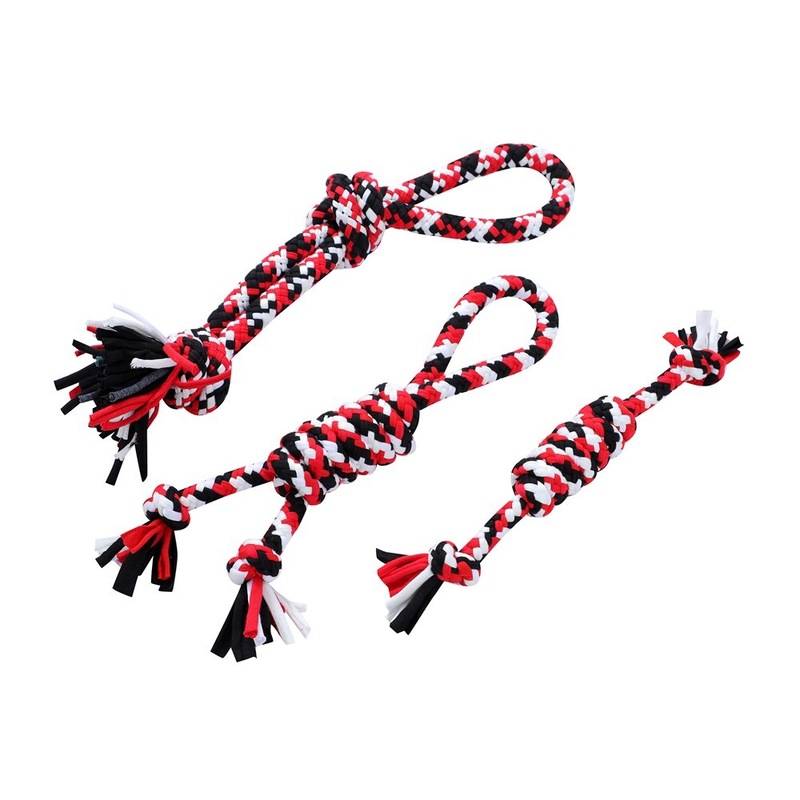 Buy 24 x ASSORTED TUG OF WAR KNOTTED ROPE DOG TOY Interactive Pet Fetch ...