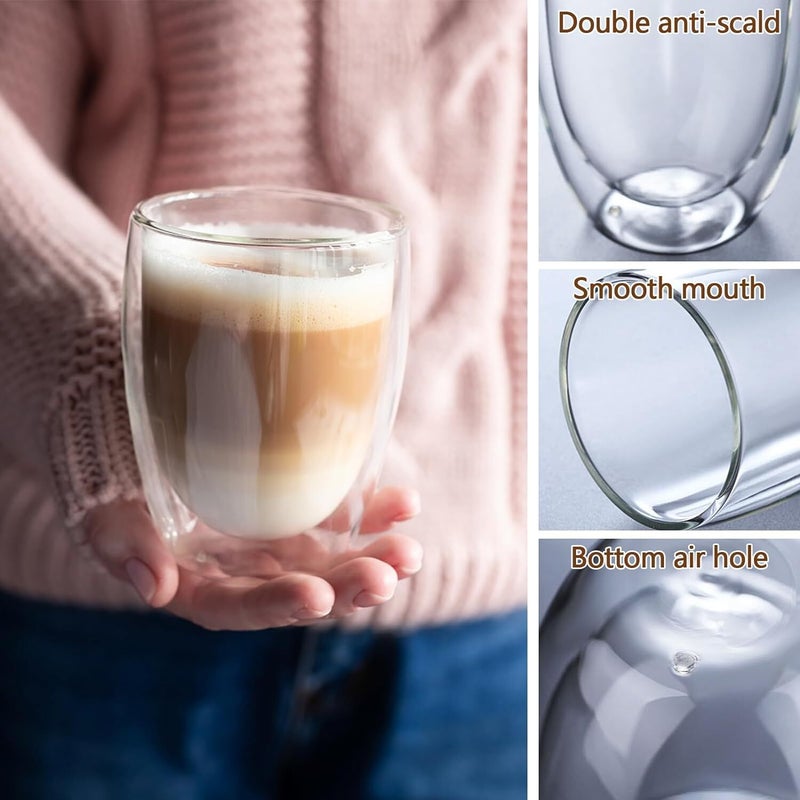 Openook Double Walled Latte Glass 2 Pack