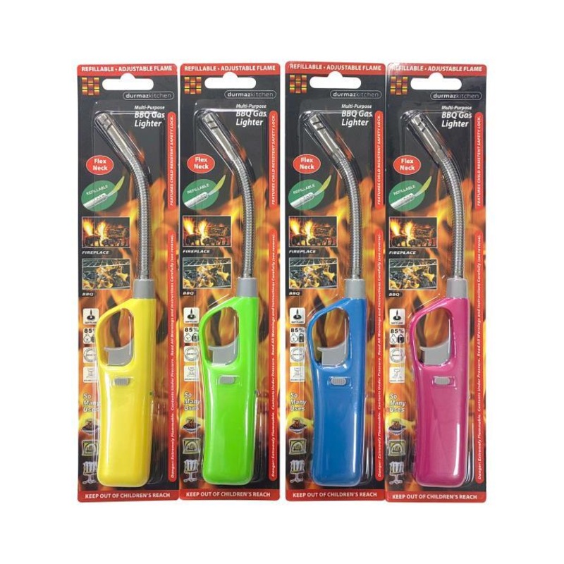 Buy 24 x FLEXIBLE HEAD HOME BBQ GAS LIGHTER Refillable Fireplace
