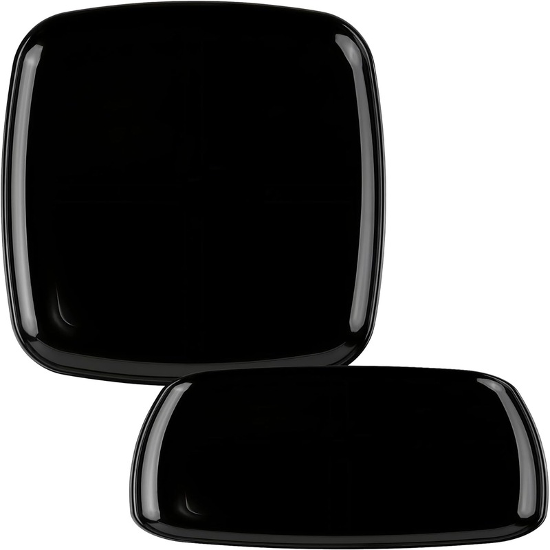 Buy 24 x LARGE HEAVY DUTY BLACK SQUARE SERVING PLATTER 35CM Party