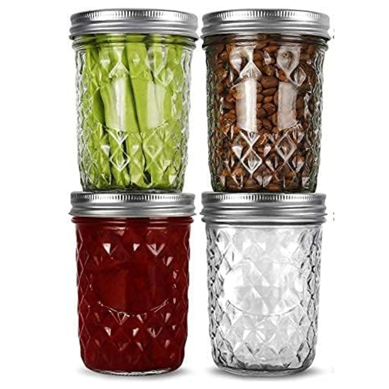 Buy 36 x QUILTED GLASS STORAGE JARS 250mL Food Storage Honey Jam Jar