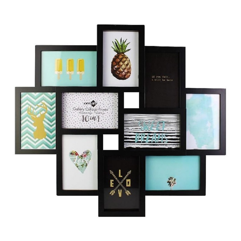Buy 4 x BLACK COLLAGE PICTURE FRAMES FOR WALL 10 Openings Family