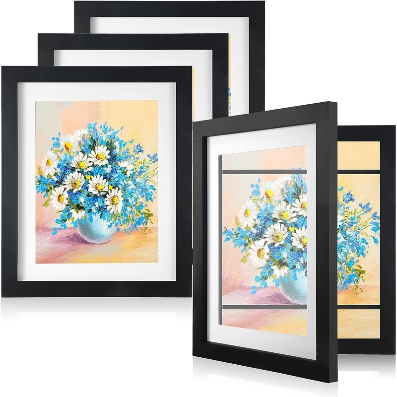 Buy 4 x BLACK KIDS ART FRAME A4 Front Opening Kids Drawing Artwork
