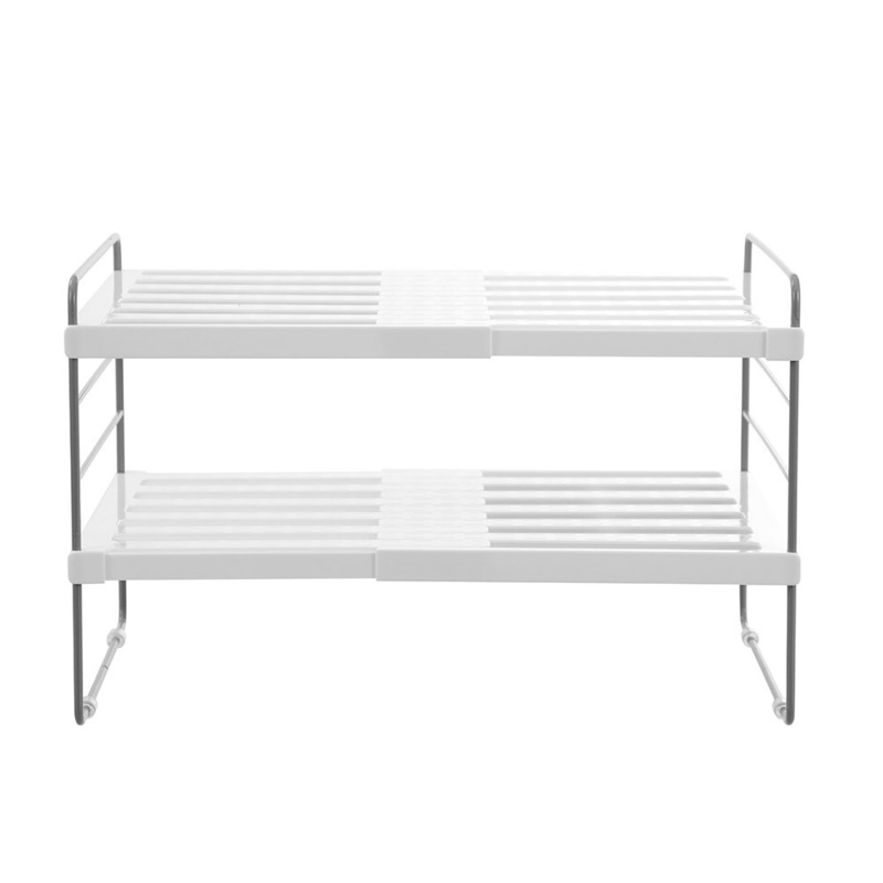 Buy 4 x EXTENDABLE 2 TIER PANTRY SHELF Fridge Home Kitchen