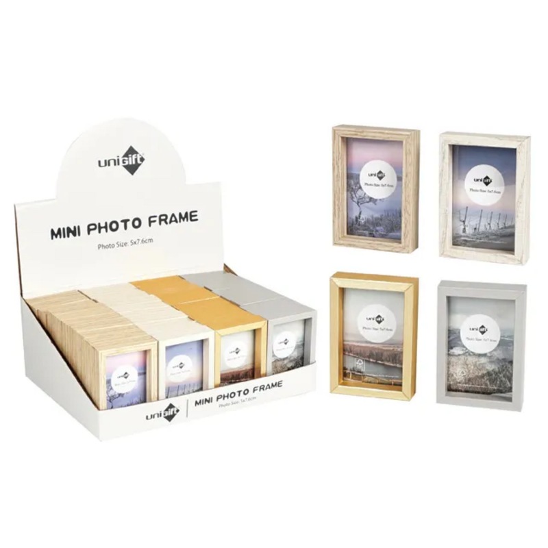 Buy 40 x MINI CLASSIC PICTURE FRAME 5x7cm Assorted Colours Photo