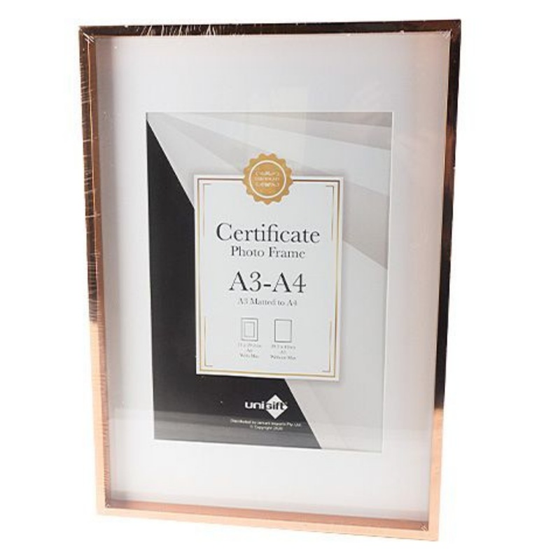 Buy 6 x COPPER A3/A4 DOCUMENT FRAMES Award Certificate Frame Business