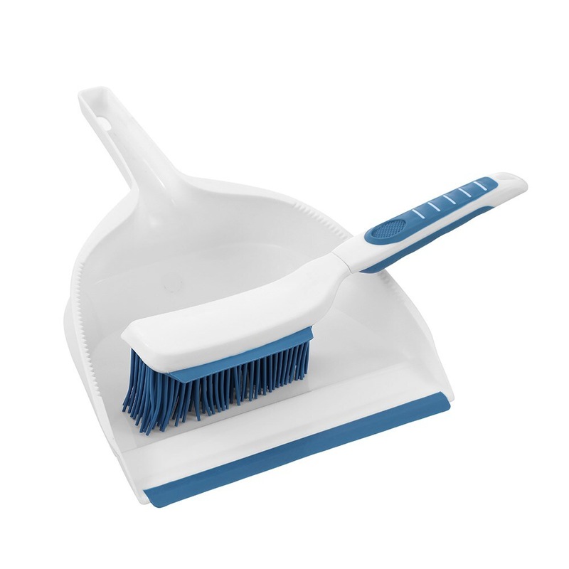 Buy 6 x DUSTPAN BRUSH SETS w/ RUBBER BRISTLES Household Cleaning ...