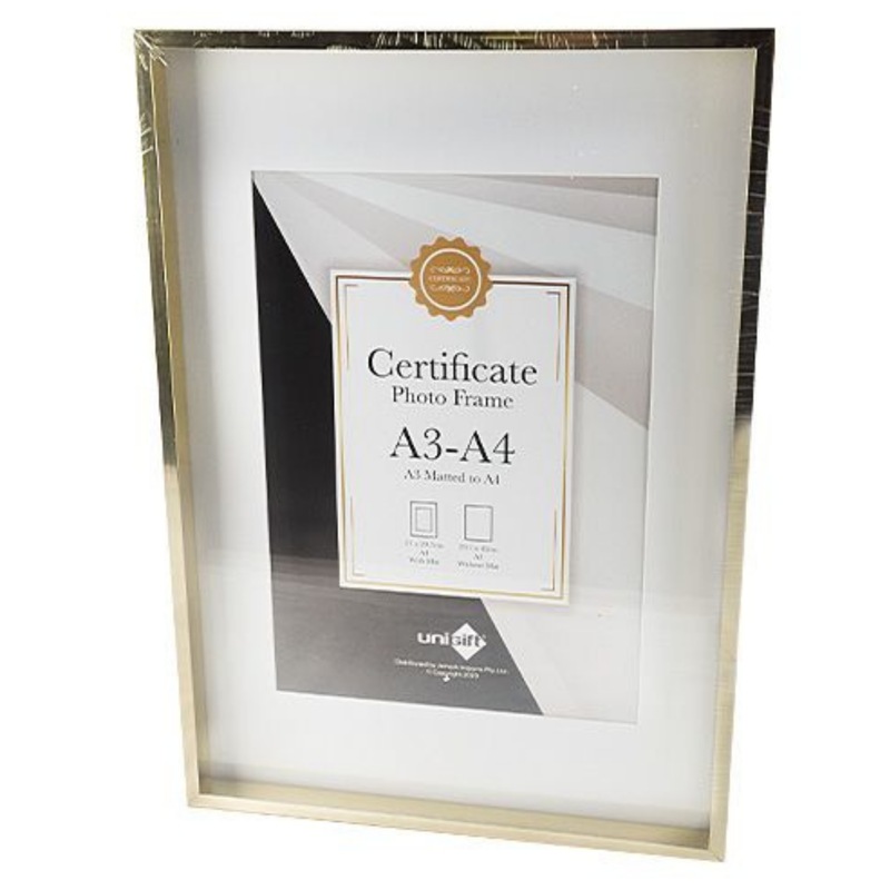 Buy 6 x GOLD A3/A4 DOCUMENT FRAMES Award Certificate Frame Business