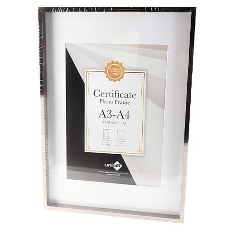 Buy 6 x SILVER A3/A4 DOCUMENT FRAMES Award Certificate Frame Business