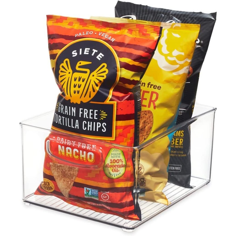 Buy 6 x SQUARE FRIDGE CONTAINER BINS 25x25x15cm Pantry Storage Box