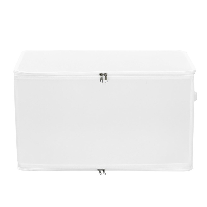 Buy 6 x WHITE FOLDAWAY FABRIC STORAGE BOXES 47L Clothes Container